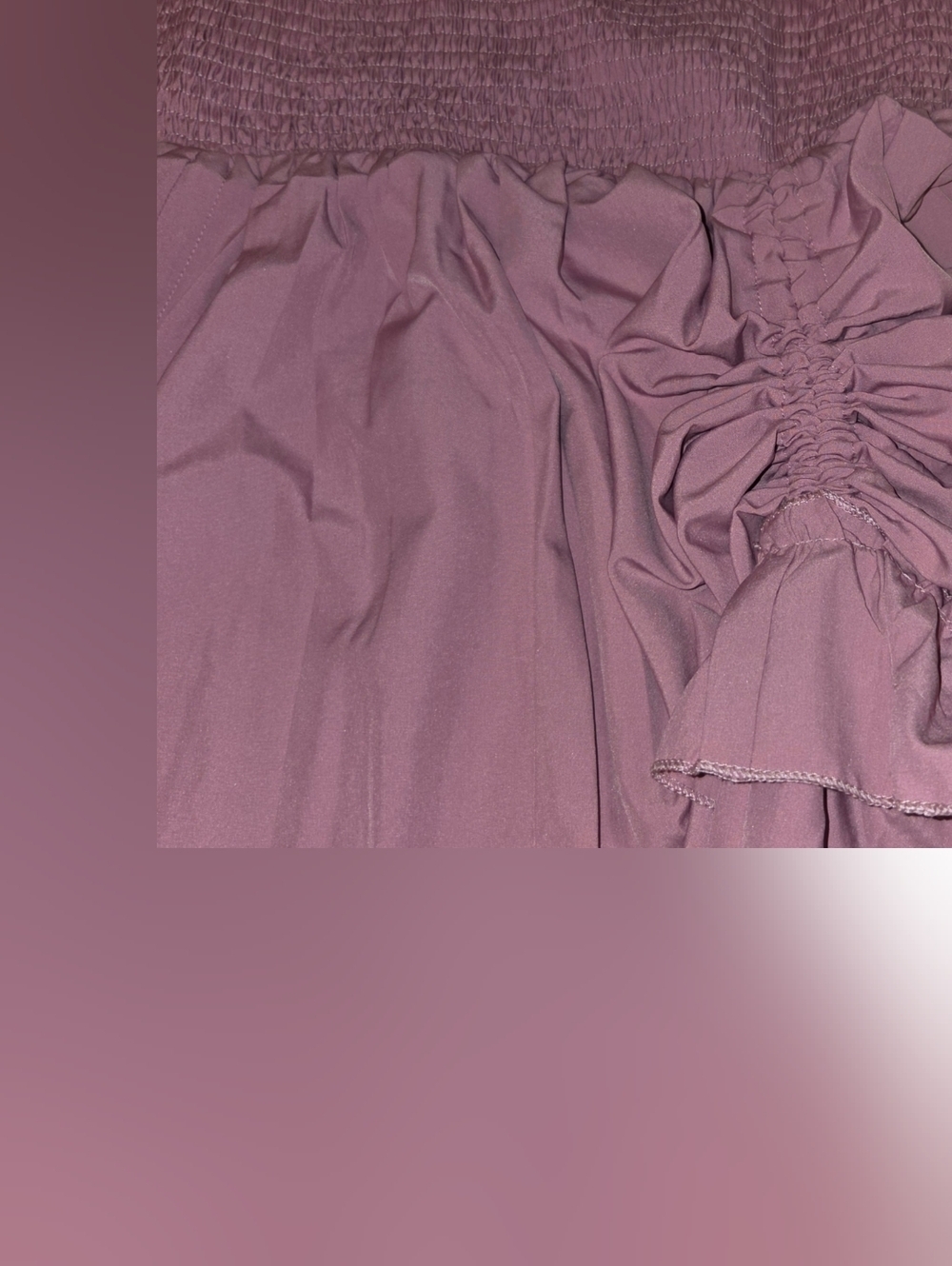 Ruffled Chest & Smocked Waist Midi Dress in Pink - Picture 7 of 9